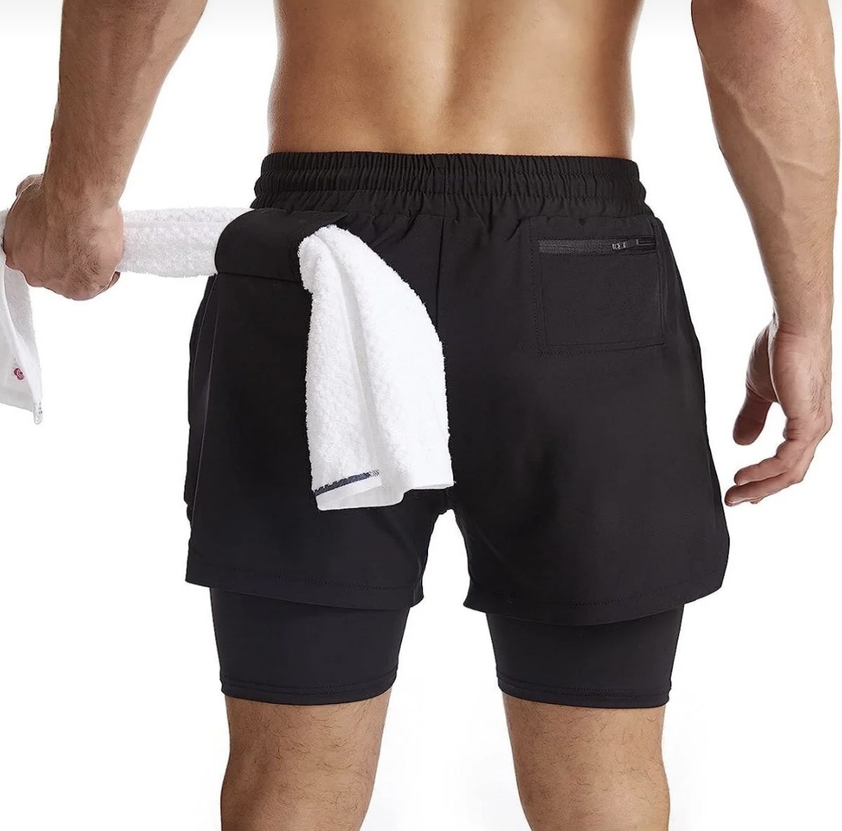 Taytlı Şort Erkek Running Hızlı Kuruma Micropoly Antrenman GYM ve Fitness Outdoor şort