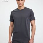Tişört Basic %100 Pamuk Standart Fit 0 Yaka