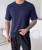 Modal %100 Yumuşak Dokulu Sıfır Yaka T-shirt