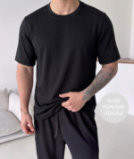 Modal %100 Yumuşak Dokulu Sıfır Yaka T-shirt