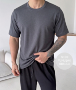 Modal %100 Yumuşak Dokulu Sıfır Yaka T-shirt