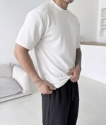 Modal %100 Yumuşak Dokulu Sıfır Yaka T-shirt - Görsel 2