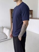 Modal %100 Yumuşak Dokulu Sıfır Yaka T-shirt - Görsel 2