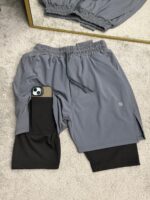 Şort içi Tayt 2 In 1 telefon cep+havluluk Gym Ve Fitness iç Astarlı - Görsel 5