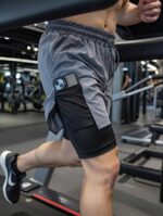 Şort içi Tayt 2 In 1 telefon cep+havluluk Gym Ve Fitness iç Astarlı